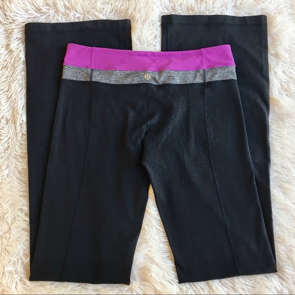 lululemon athletica Pants - LULULEMON Gray Purple Black Reversible Yoga Pants